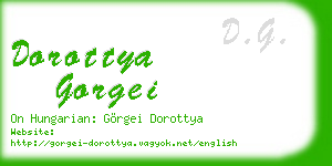 dorottya gorgei business card